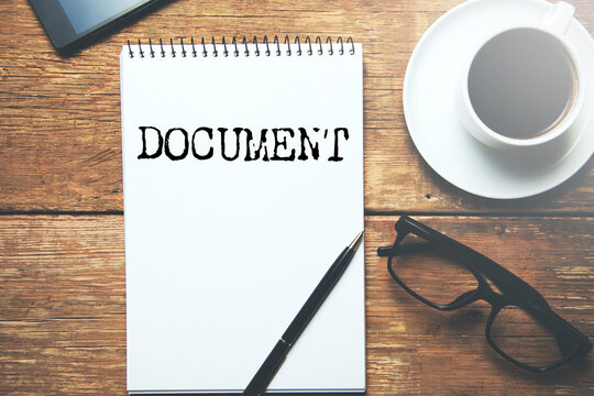 DOCUMENT word written on paper